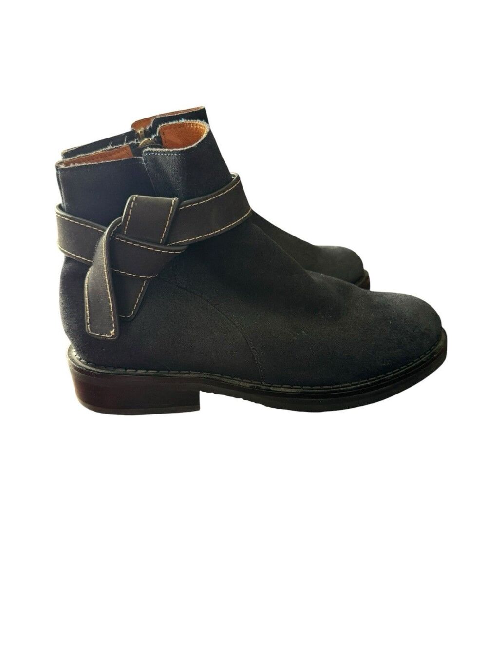Sundance Catalog Bonfire Boots Black Leather Ankle Boots EU 37, 6.5 - 7